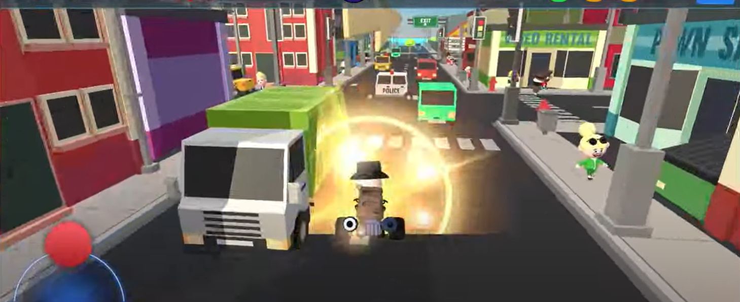 配達バトルのゲーム画面