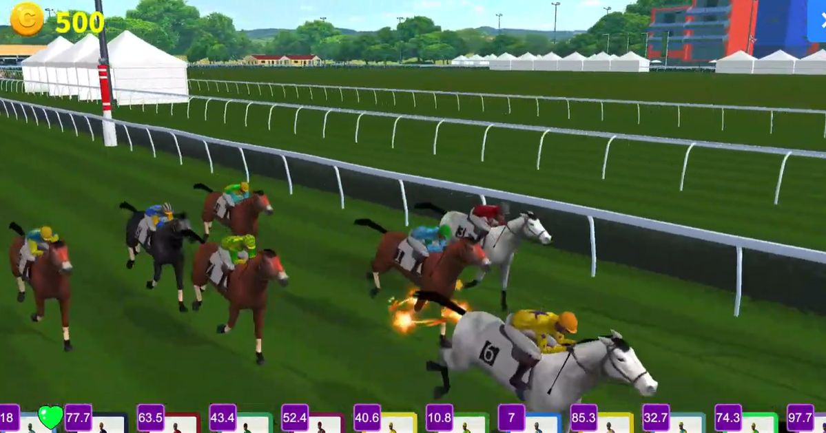 競馬シミュレーションのゲーム画面